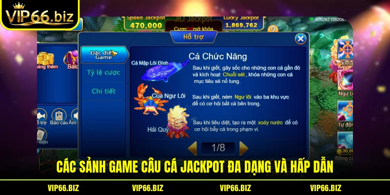 Các sảnh game câu cá JackPot đa dạng và hấp dẫn Các sảnh game câu cá JackPot đa dạng và hấp dẫn